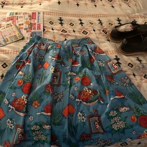 Floral Blue Skirt
